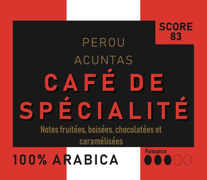 Specialiteit koffie PERU ACUNTAS ORGANIC