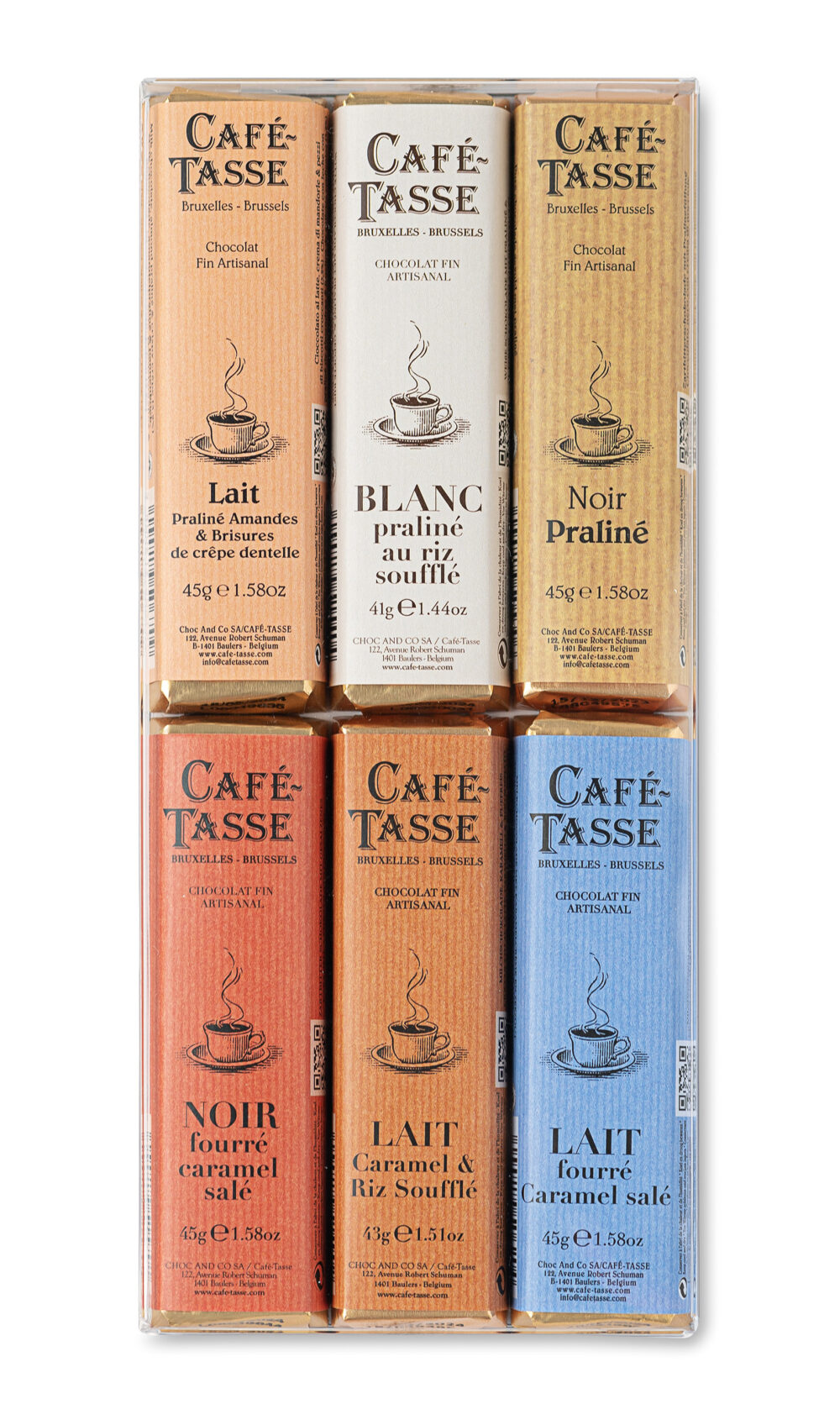 Assortiment de 6 Barres de chocolat