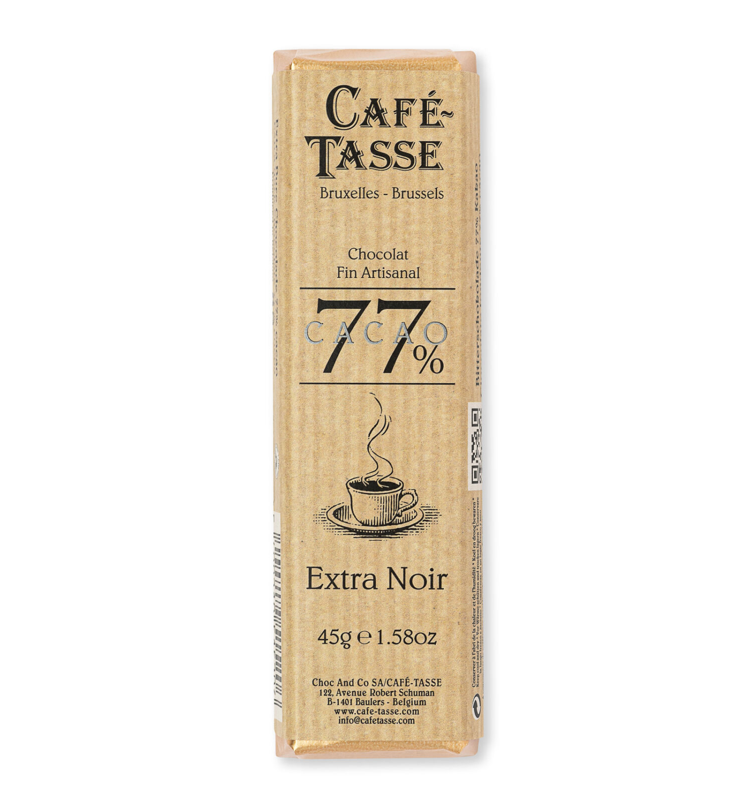 Barre de chocolat noir 77 de cacao