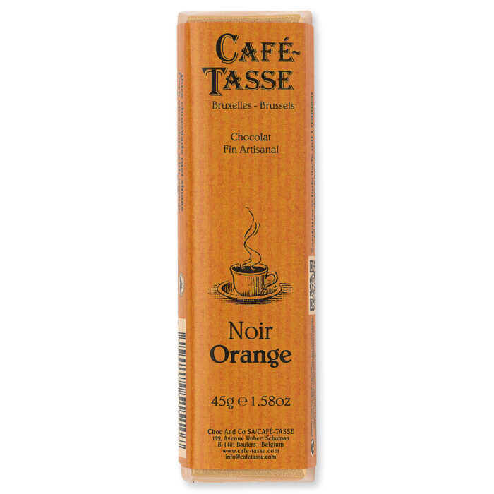 Barre de chocolat noir et zestes d'orange