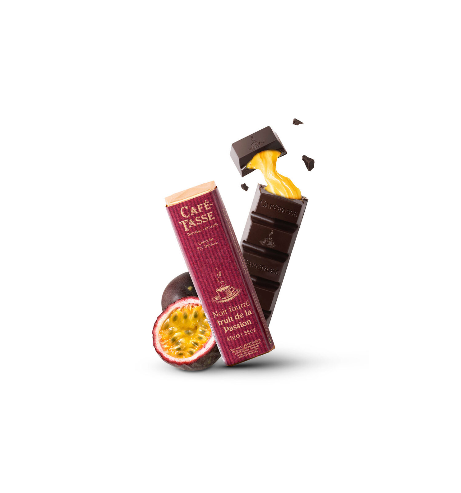 Barre de chocolat Noir fourré fruit de la Passion – Image 2