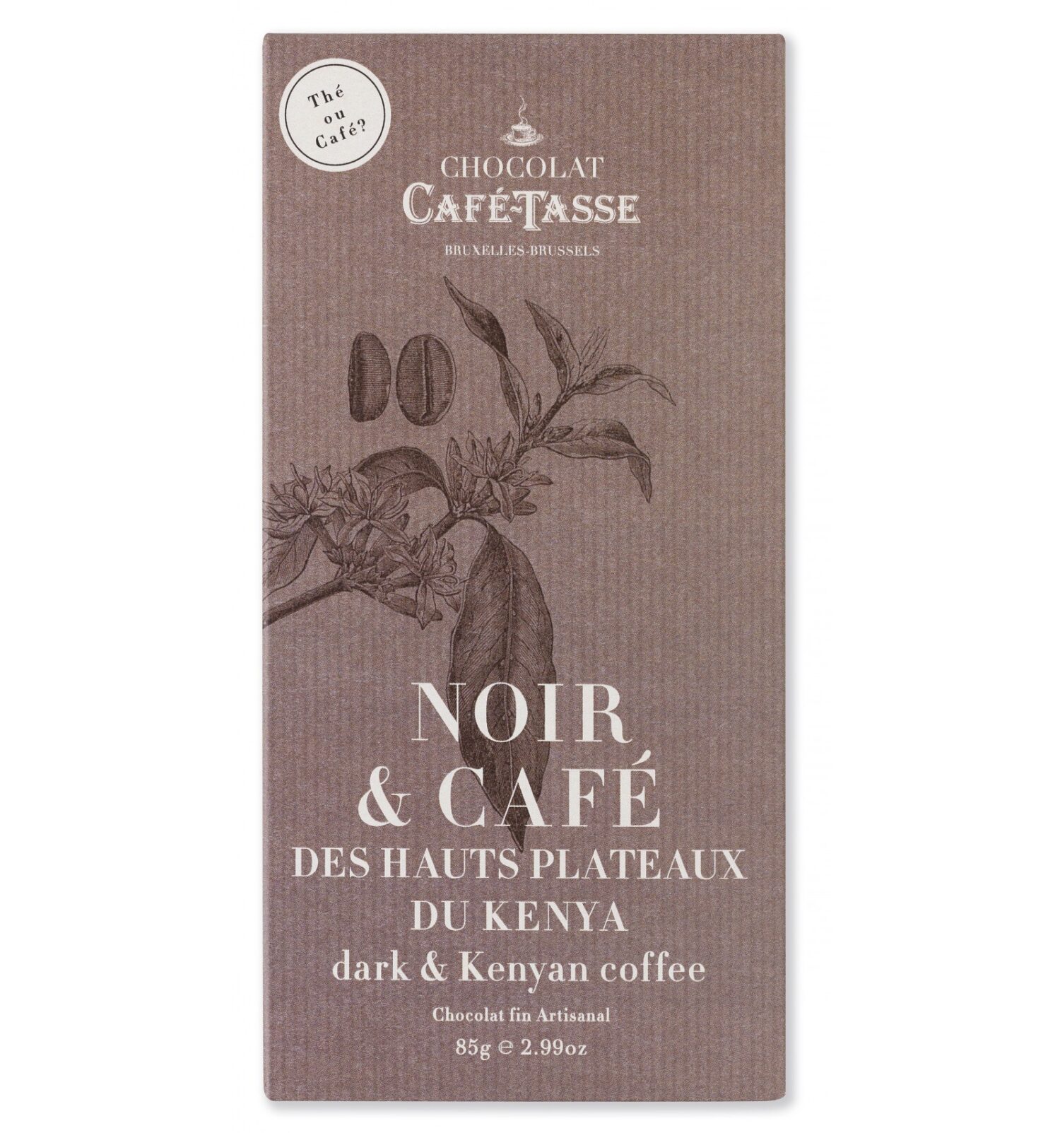 Zwarte chocoladereep met Kenia koffie