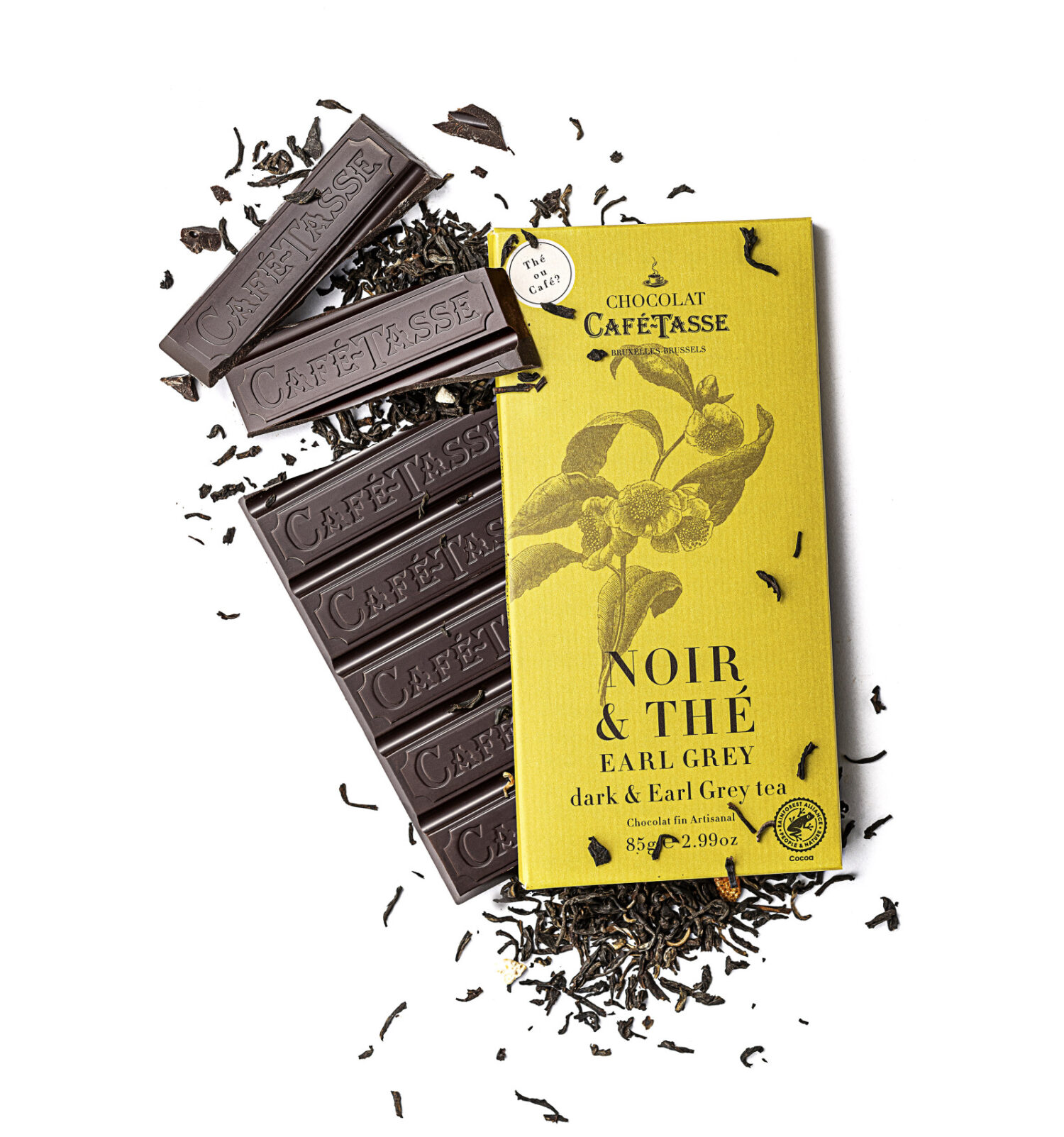 Noir et thé Earl Grey Chocolat tablette