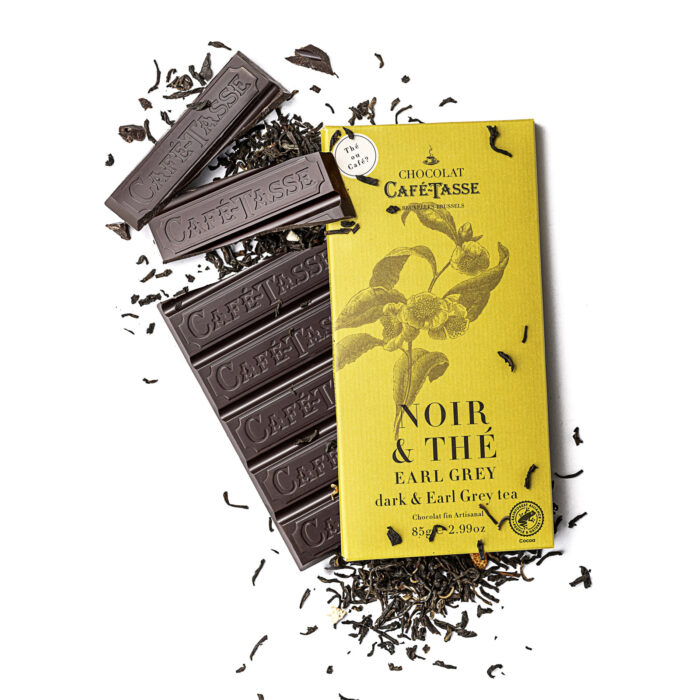 Black and tea Earl Grey Chocolate bar