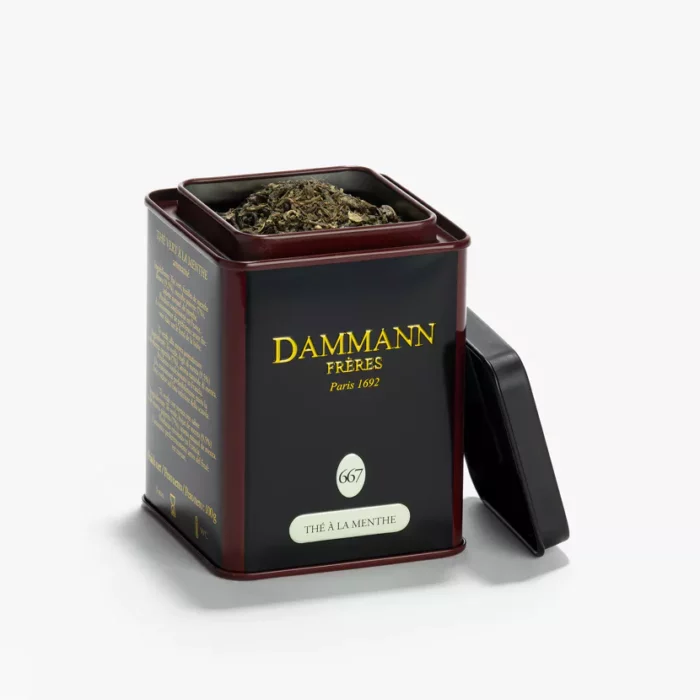 Thé vert à la menthe aromatisé, boîte 100g