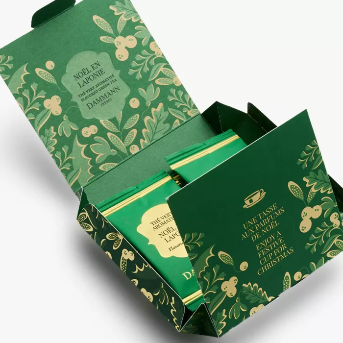 Étui Noël en Laponie contenant 6 sachets Cristal de thé vert