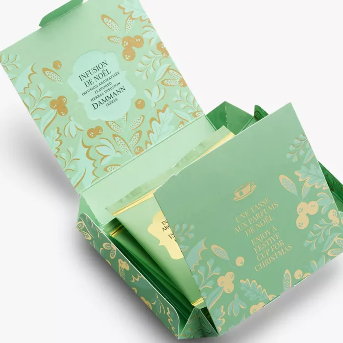 Packaging Tisane de Noël motif hivernal