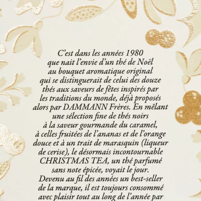 Coffret Noël avec thé noir, thé vert, thé blanc, rooibos et infusion